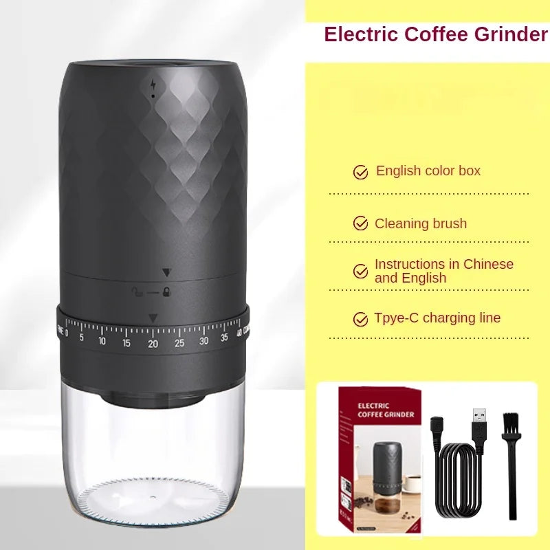 Portable Coffee Grinder Electric USB Rechargeable Home Outdoor Blenders Profession Adjustable Coffee Beans Grinding for Kitchen