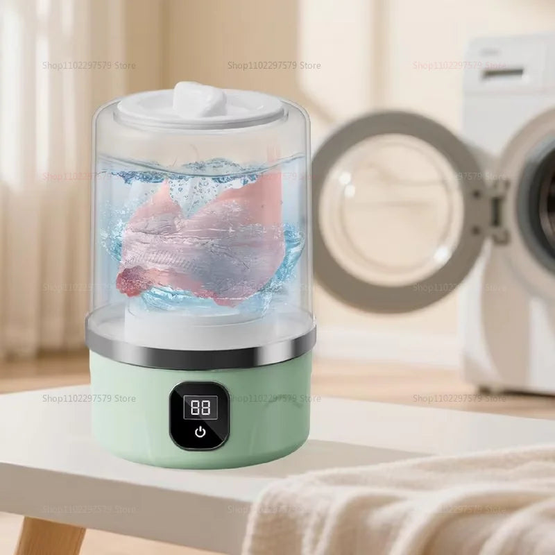 Portable Mini Washing Machine Compact Laundry Washer for Dorms Travel Camping Hotel Apartment Easy Clothes Cleaning