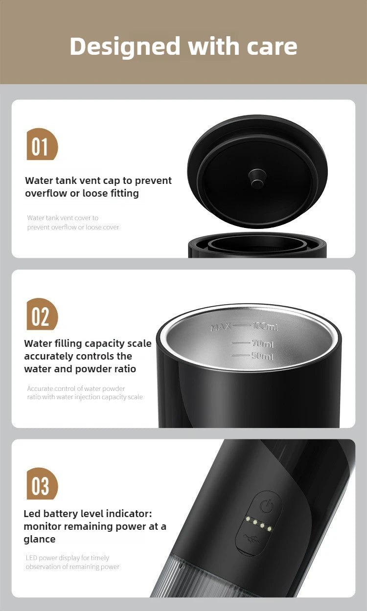 Cafeteira portátil mini recarregável para cápsulas