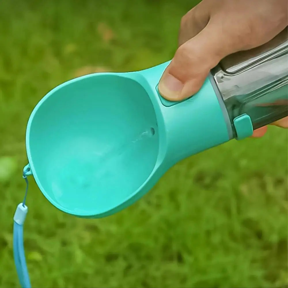 Portable Multifunction Dog Water Bottle Food Feeder Pet Travel Drinking Bowl Poop Dispenser Leak-proof Puppy Waterer Bottle