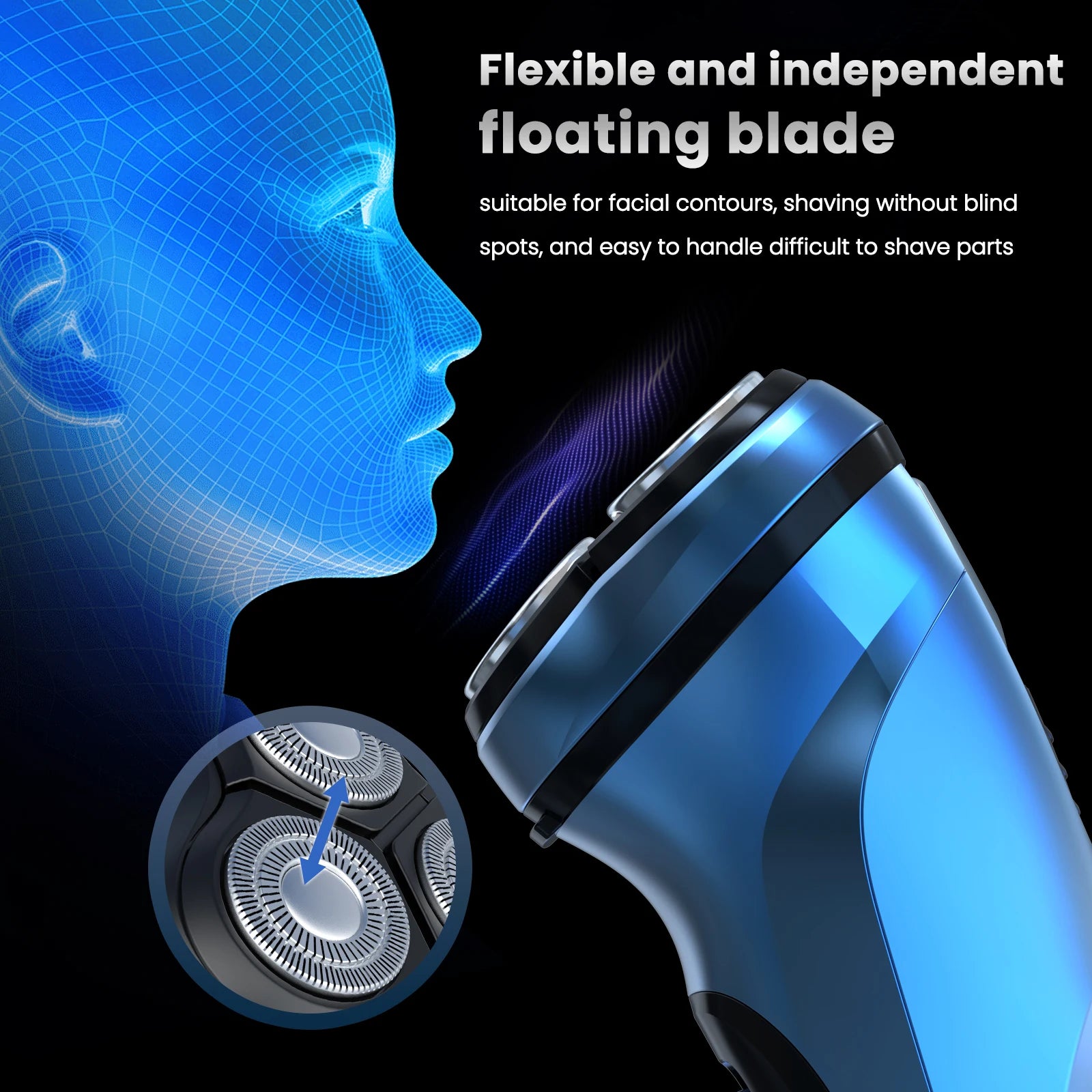 Sejoy Electric Razor for Men Rechargeable Electric Shavers Rotary Portable Travel Razor Idea Gift Beard Trimmer