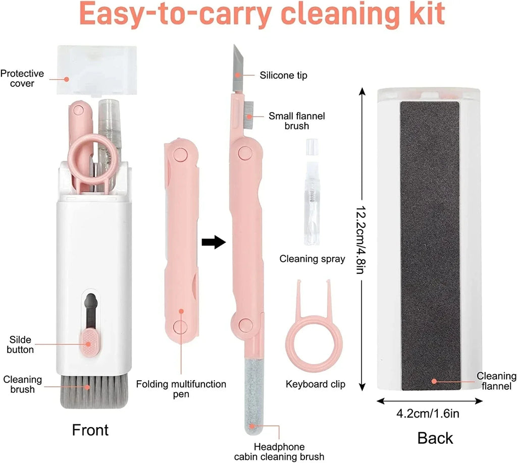 7-in-1 Multifunctional Cleaning Kit Laptop Keyboard Cleaning Brush Mobile Phone Screen Cleaning Bluetooth Headset Cleaning Pen
