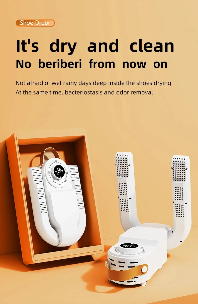 Intelligent Timer Shoe Dryer Adjustable Dryer Quick Drying Deodorizing Sterilizing Shoe Dryer Household Shoe Warmer Heater