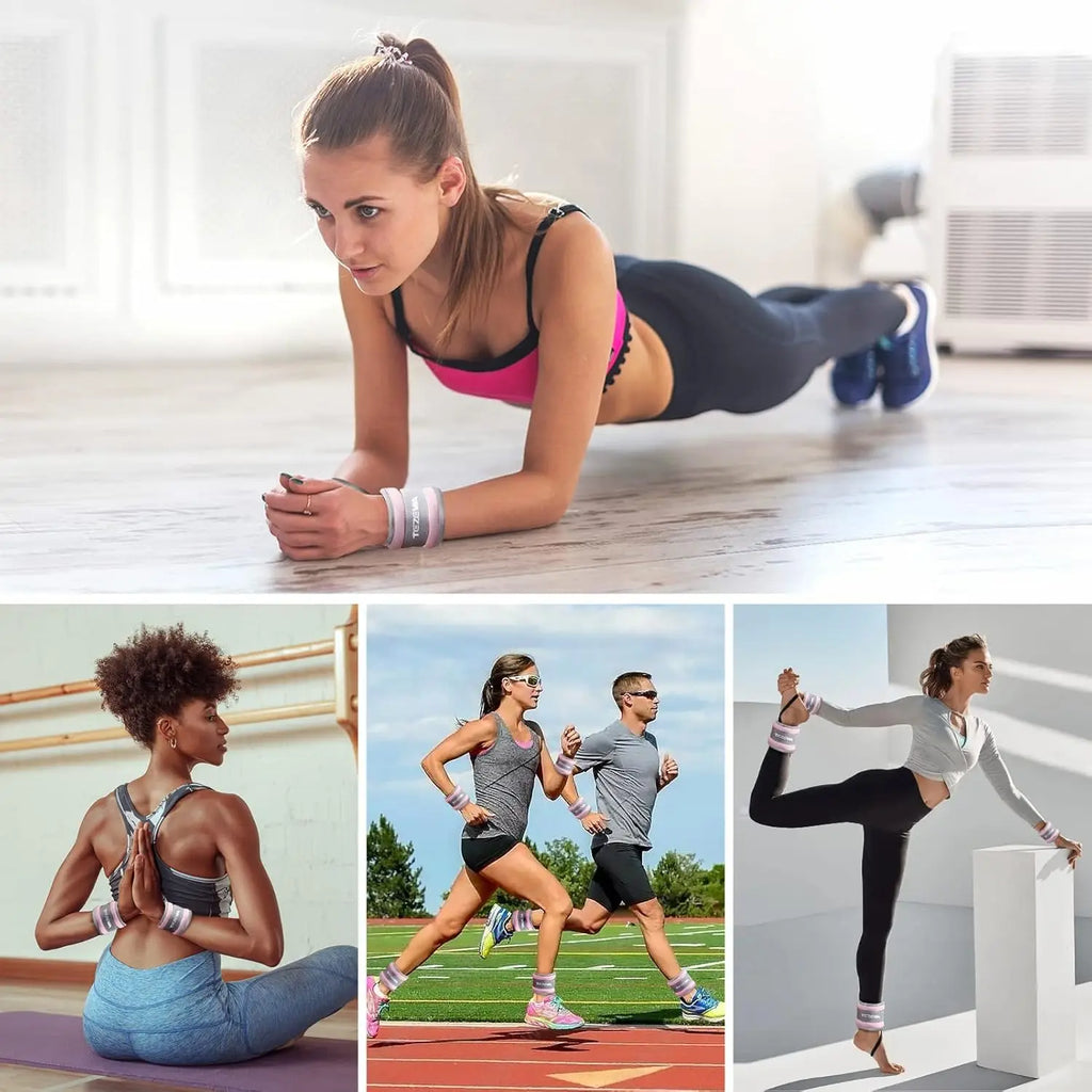 0.25/0.5/0.75KG Wrist Ankle Weight Sandbags Breathable Iron Straps For Fitness Dancing Yoga Running Pilates Leg Power Training