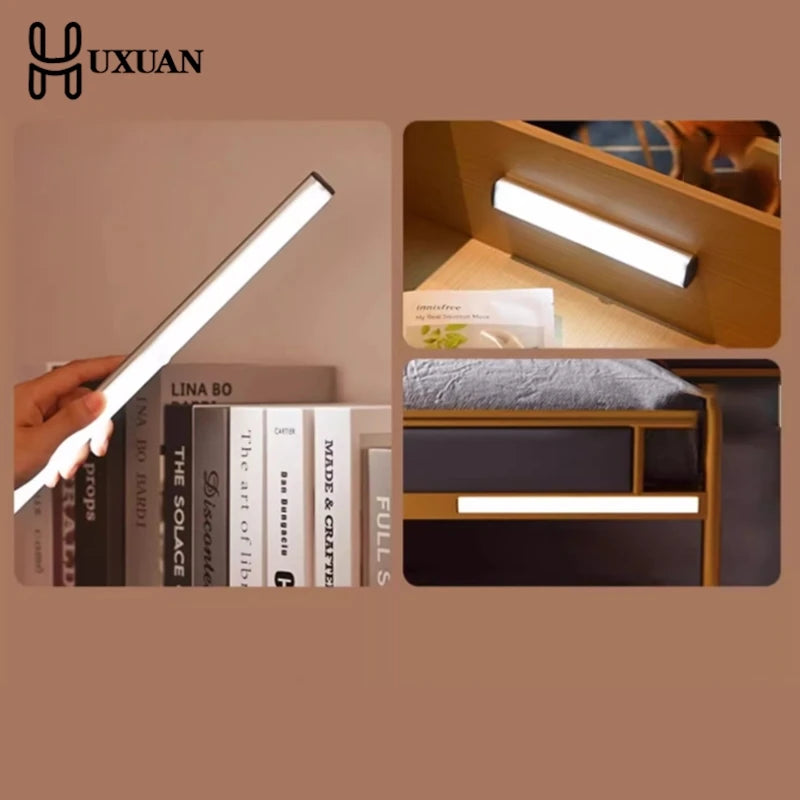 LED Motion Sensor Light Wireless LED Night Light Type C Rechargeable Light Cabinet Wardrobe Lamp Staircase Backlight For Kitchen