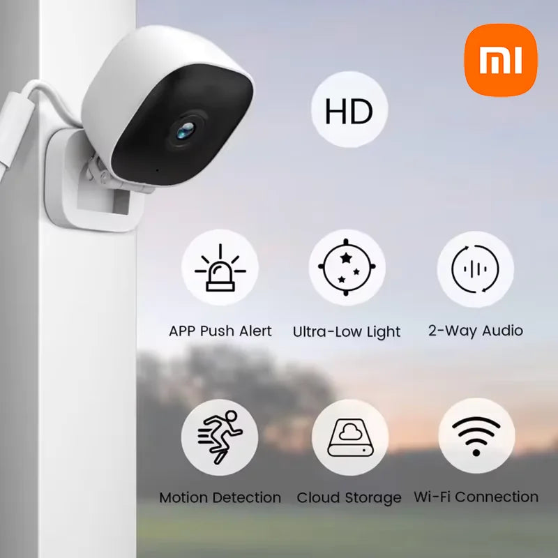 Xiaomi 4K Mini WiFi Camera IP/AP Remote Monitor Cloud Storage 2-Way Audio Motion Detection Camcorder Surveillance Security Cam