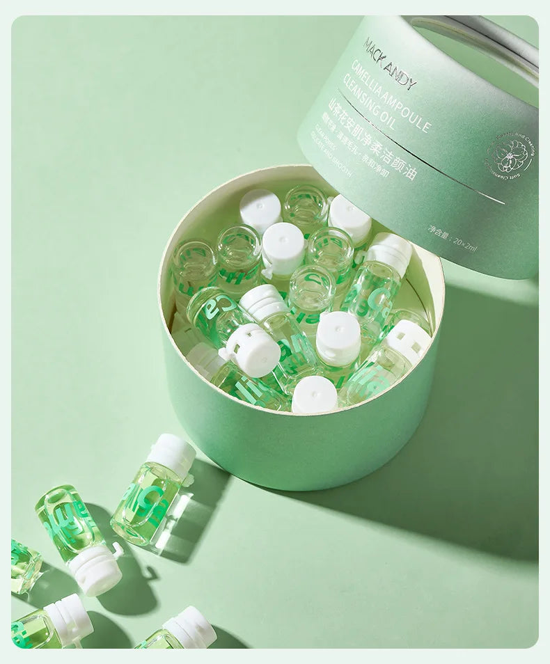 Camellia Deep Cleansing Rapid Milk Makeup Remover Oil Eye & Face Vegan Make-Up Remover 20pcs Set