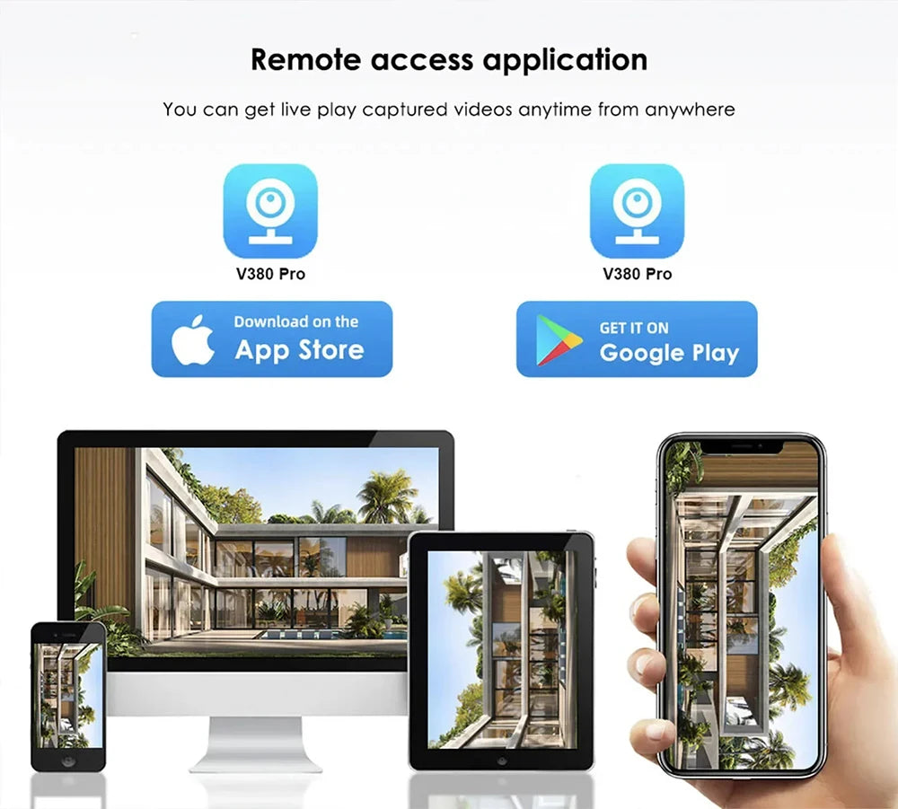 V380 Pro 15MP 6K 10X Zoom Triple Lens 4G Solar Outdoor Three Screen PIR Motion Detection Security CCTV Camera