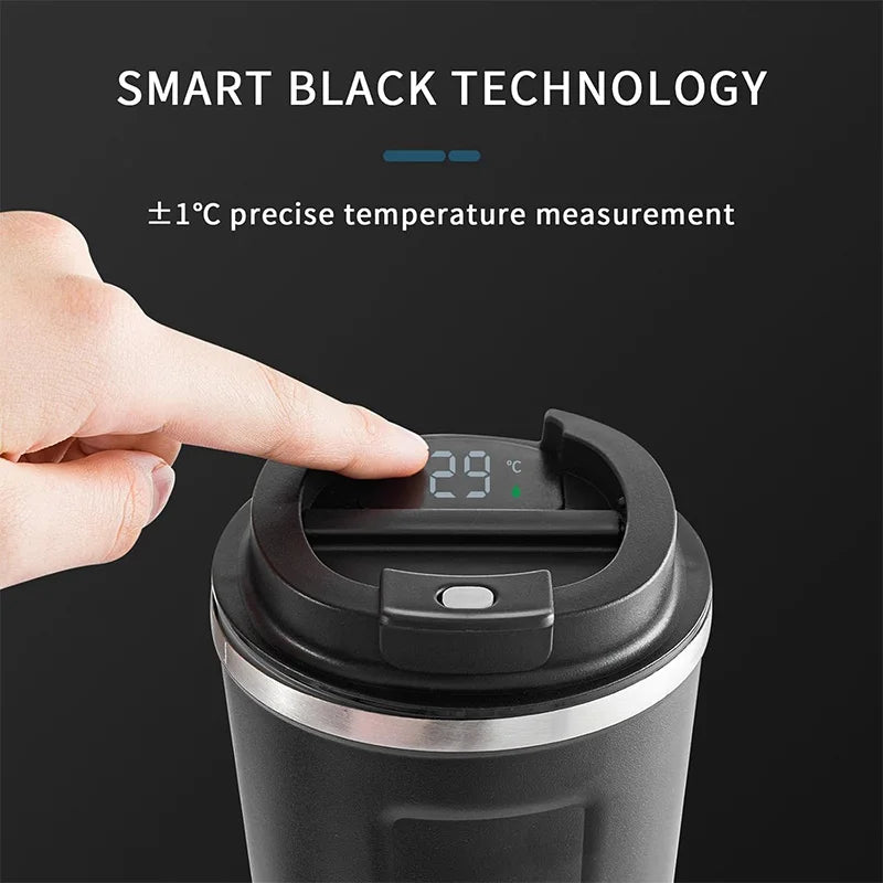 Thermos Coffee Mug 380/510ml 304 Stainless Steel Vacuum Cup Temperature Display Flask Thermal Tumbler Business Office Coffee Cup