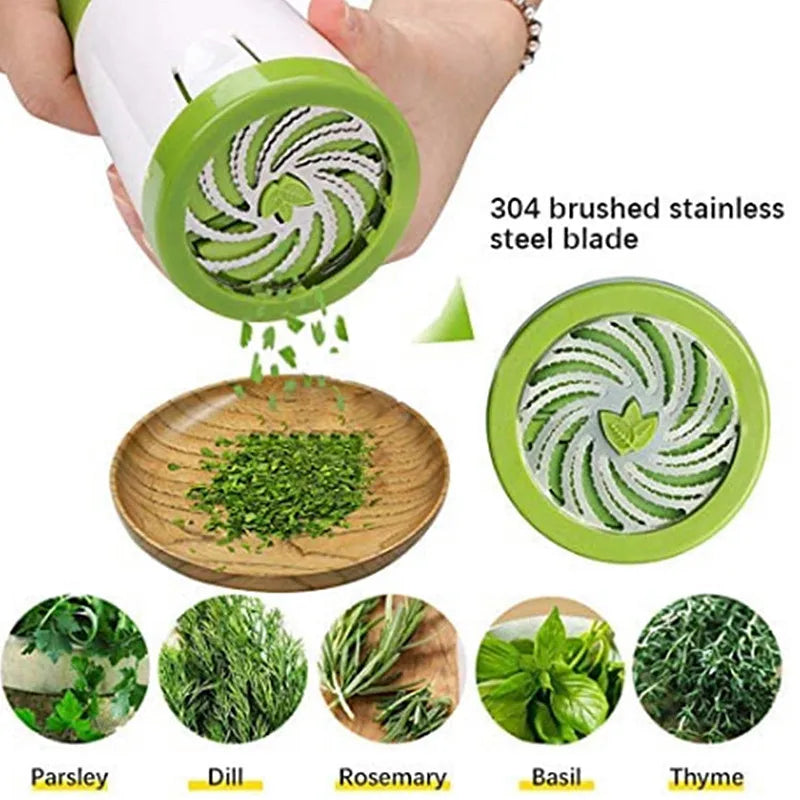 Manual Herb Grinder Vegetable Chopper for Coriander Cilantro Parsley - Kitchen Tool Gadget Spice Mill for Chili And Other Herbs