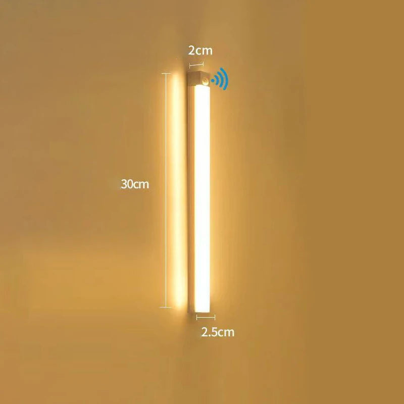 LED Motion Sensor Light Wireless LED Night Light Type C Rechargeable Light Cabinet Wardrobe Lamp Staircase Backlight For Kitchen