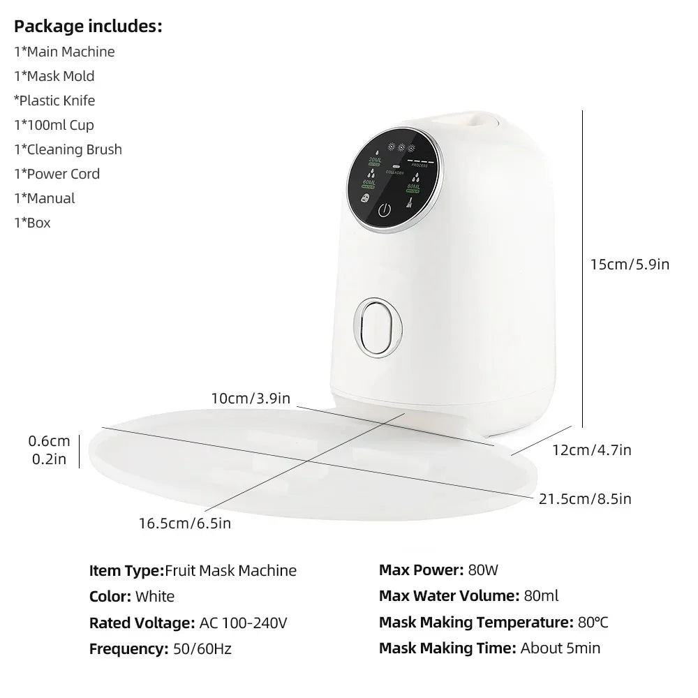 Face DIY Mask Machine Self-Make Natural Fruit DIY Vegetable Juice Collagen Maker Home Use Beauty Salon SPA Skin Care Mask Device