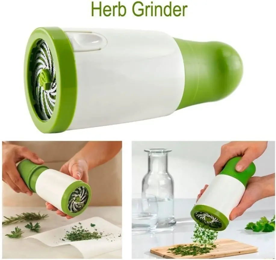 Manual Herb Grinder Vegetable Chopper for Coriander Cilantro Parsley - Kitchen Tool Gadget Spice Mill for Chili And Other Herbs
