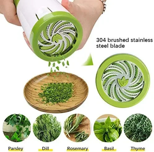 Manual Herb Grinder Vegetable Chopper for Coriander Cilantro Parsley - Kitchen Tool Gadget Spice Mill for Chili And Other Herbs