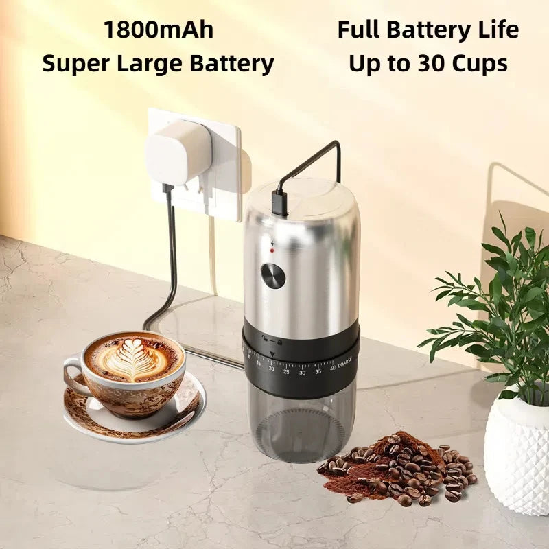 Portable Coffee Grinder Electric USB Rechargeable Home Outdoor Blenders Profession Adjustable Coffee Beans Grinding for Kitchen