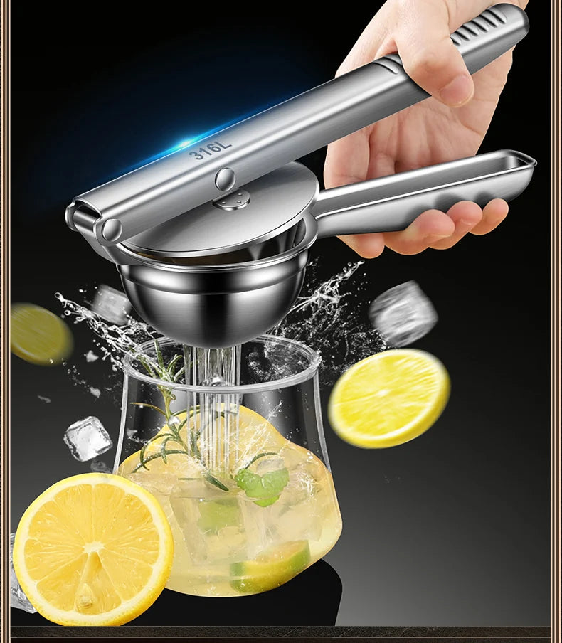316 Stainless Steel Manual Juicer Processor Lemon Squeezer Orange Fruit Household Lemon Clip Fruit Pressing Kitchen Accessories