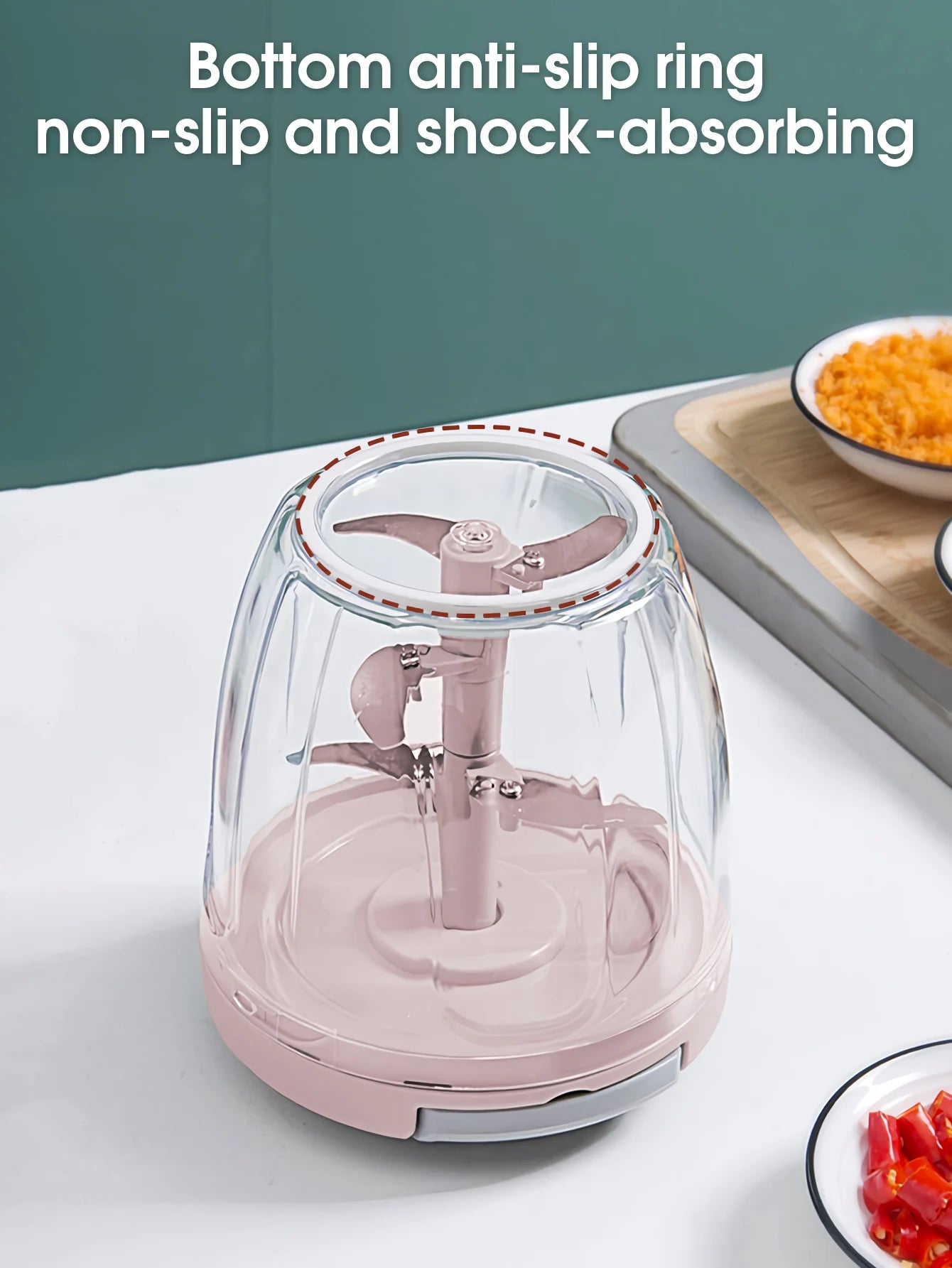 Home Kitchen Manual Ginger Grinder Garlic 500ml/900ml Mud Splasher Multifunctional Food Vegetable Cutter Handheld Meat Grinder