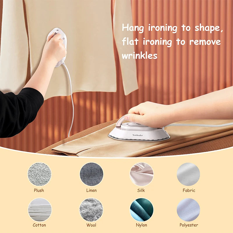 Portable Mini Iron Board Handheld Dual Voltage 120V/240V Travel Iron Dry Ironing 30S Preheating Mini Iron for Clothes