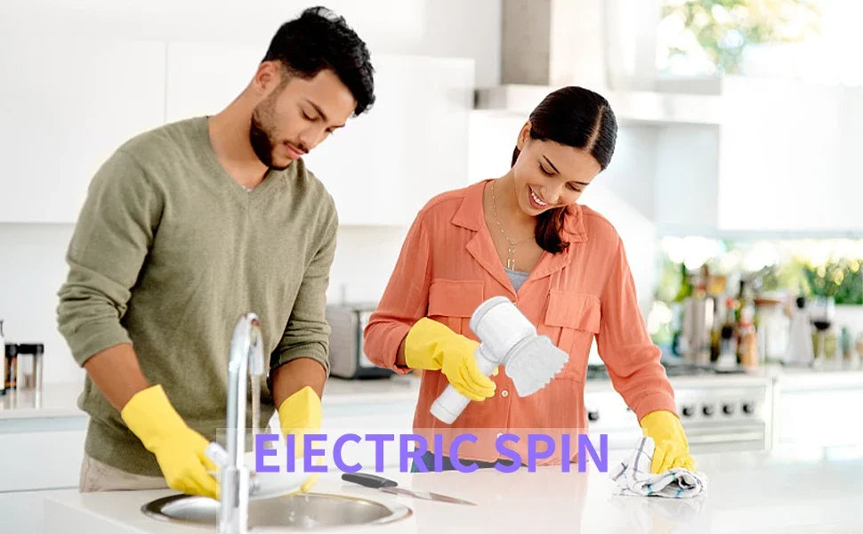 Escova de limpeza elétrica multifuncional