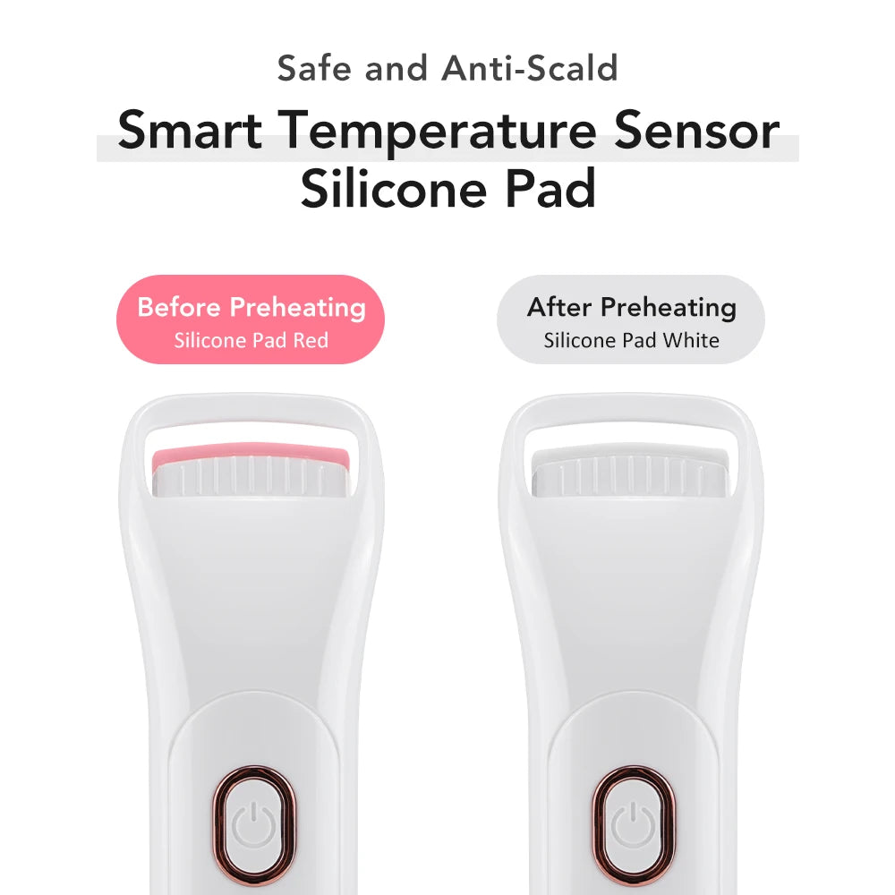 Electric Eyelash Curler Portable 3 Levels Eyelash Curling Device Quick Natural Eyelash Curler Long Lasting Lady Make up Tool