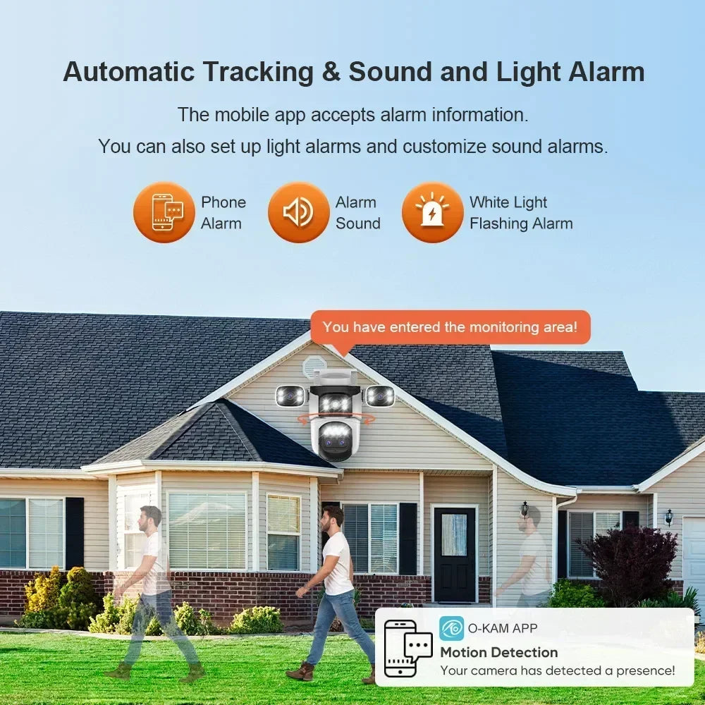 LS VISION 20MP Three Screens WiFi Security Camera Outdoor 10X Optical Zoom Four Lens Human Auto Tracking Waterproof CCTV Cameras