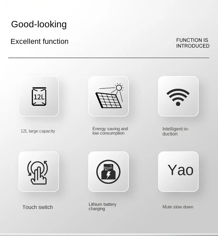 12L Smart Trash Can Automatic Sensor Garbage Can For Bathroom Kitchen Garbage Cube Living Room Recycle Bins Home Accessories