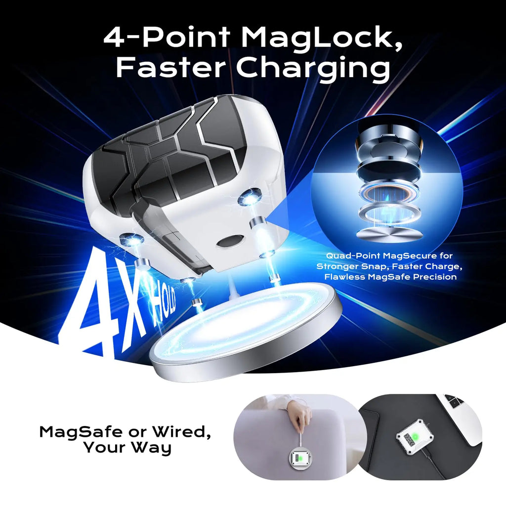 Magnetic Auto Lock Case for AirPods Pro 3 Phone Stand Case Cover with Cleaning Kit & Keychain Protective Case for AirPods Pro 3