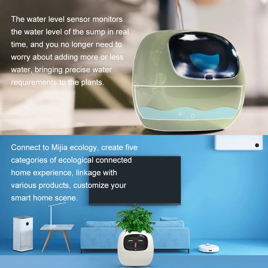 Smart Flowerpots Plant Cute Pet Intelligent Lazy Automatic Suction Flower Shape USB Rechargeable Indoor Plant Small Flower Pot