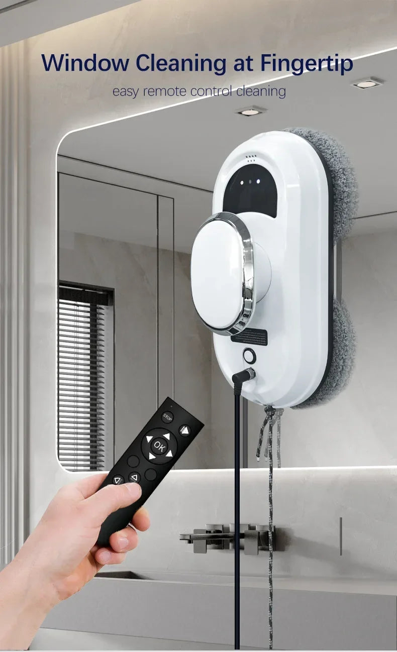 Intelligent Window Cleaning Robot, Electric Glass Cleaner with Remote Control for Home High-Rise Balcony Windows window cleaner