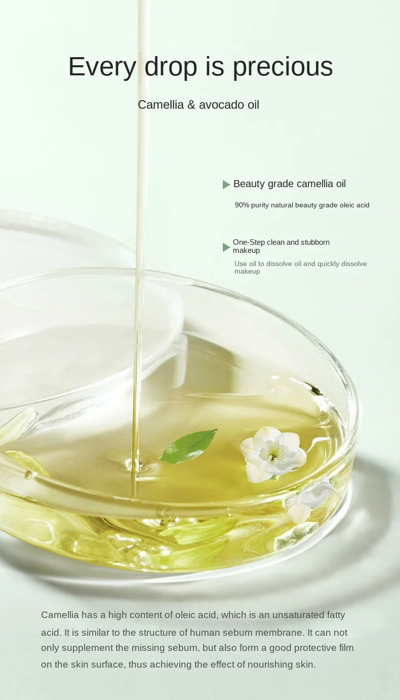 Camellia Deep Cleansing Rapid Milk Makeup Remover Oil Eye & Face Vegan Make-Up Remover 20pcs Set