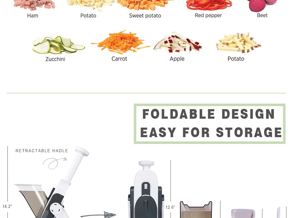 Cortador e Fatiador de Legumes Multifuncional