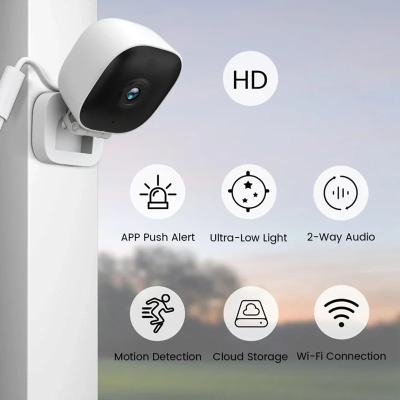 Xiaomi 4K Mini WiFi Camera IP/AP Remote Monitor Cloud Storage 2-Way Audio Motion Detection Camcorder Surveillance Security Cam