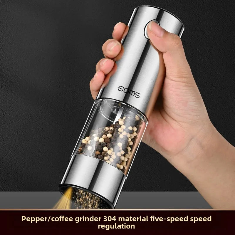 Electric Pepper Grinder Automatic Spice Grinder USB Rechargeable Adjustable Coarseness Spice Mill Kitchen Gadget Tools