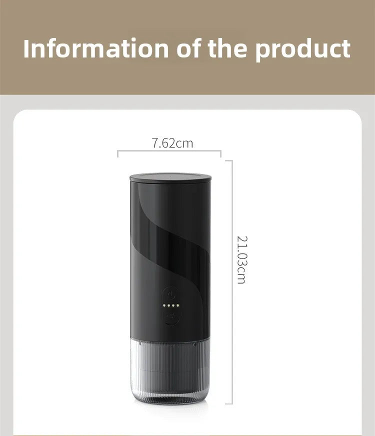 Cafeteira portátil mini recarregável para cápsulas