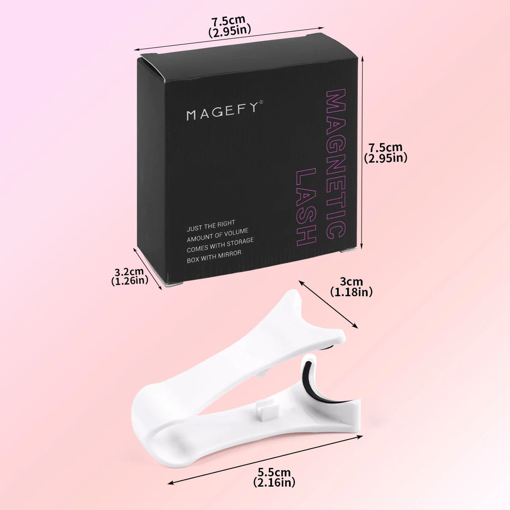 MAGEFY Reusable Magnetic Eyelashes 3 Pairs Natural Curly Natural Magnetic False Eyelashes Glue Free with Applicator Easy to Wear