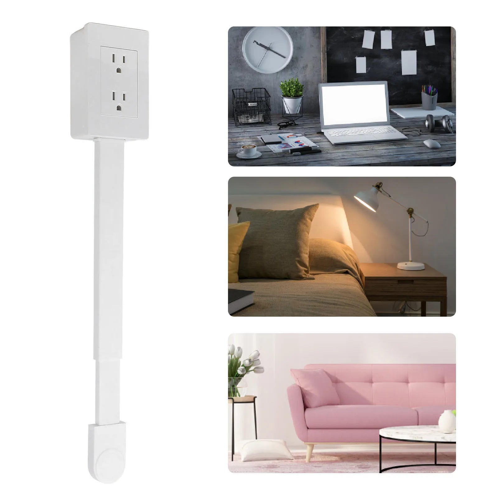 Extensor de tomada giratório 180°