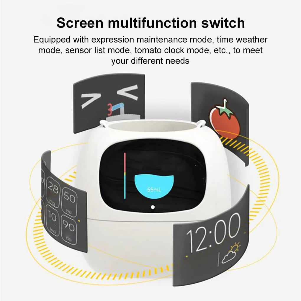 Smart Flowerpots Plant Cute Pet Intelligent Lazy Automatic Suction Flower Shape USB Rechargeable Indoor Plant Small Flower Pot