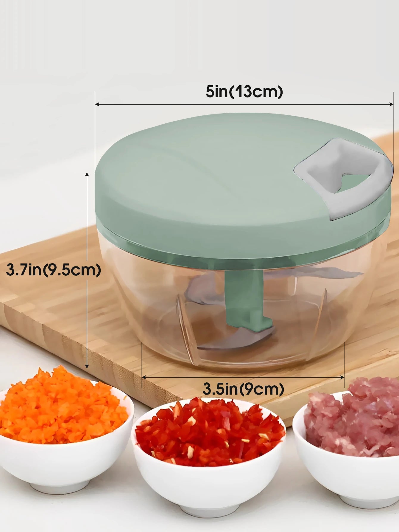 Home Kitchen Manual Ginger Grinder Garlic 500ml/900ml Mud Splasher Multifunctional Food Vegetable Cutter Handheld Meat Grinder