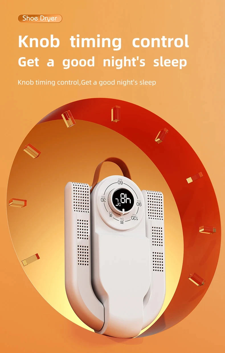 Intelligent Timer Shoe Dryer Adjustable Dryer Quick Drying Deodorizing Sterilizing Shoe Dryer Household Shoe Warmer Heater