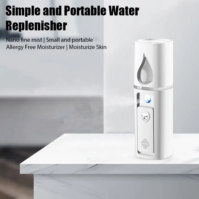 Mini Nano Mist Sprayer Cooler Facial Steamer Humidifier USB Rechargeable Face Moisturizing Nebulizer Beauty Skin Care
