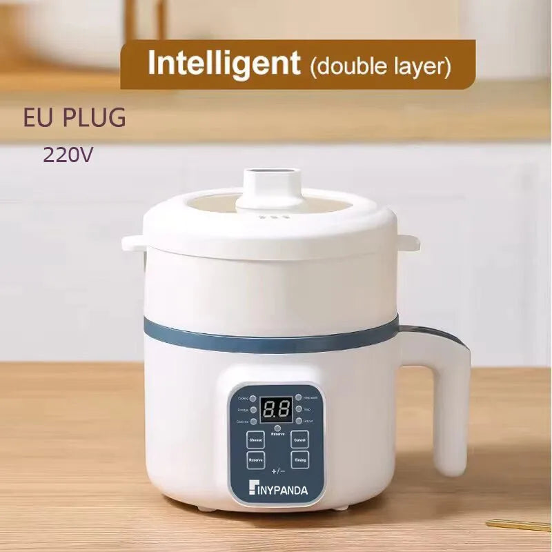 Mini Electric Rice Cooker Single Double Layer Intelligent Automatic Home Kitchen Cooker 1-2 People MultiCooker Steamed Rice Pot