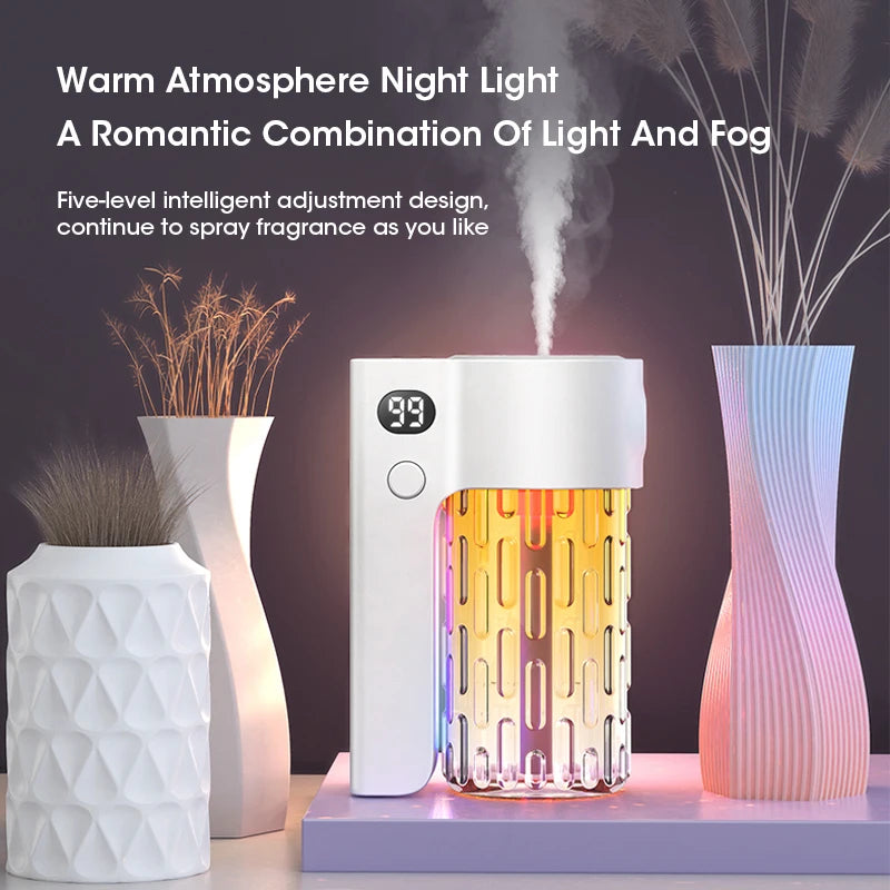 Desktop Aromatherapy Machine Multifunctional Wall Mounted Air Purification Aromatherapy Diffuser with Five Modes Rechargeable