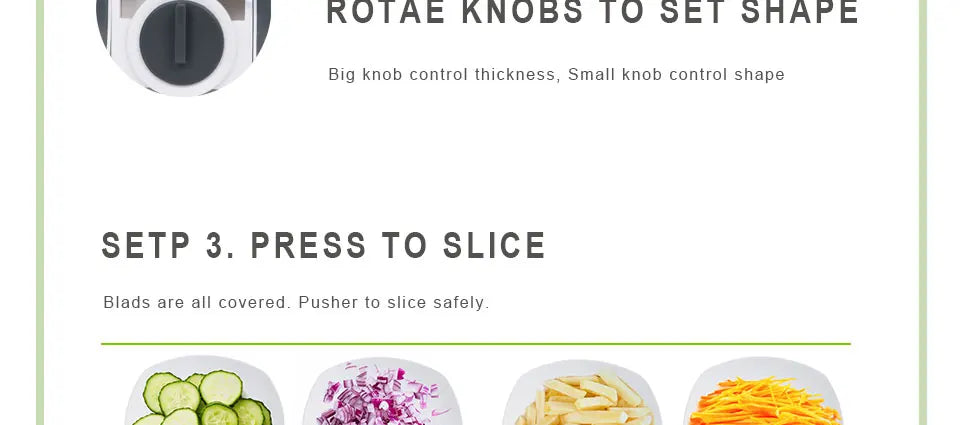 Cortador e Fatiador de Legumes Multifuncional