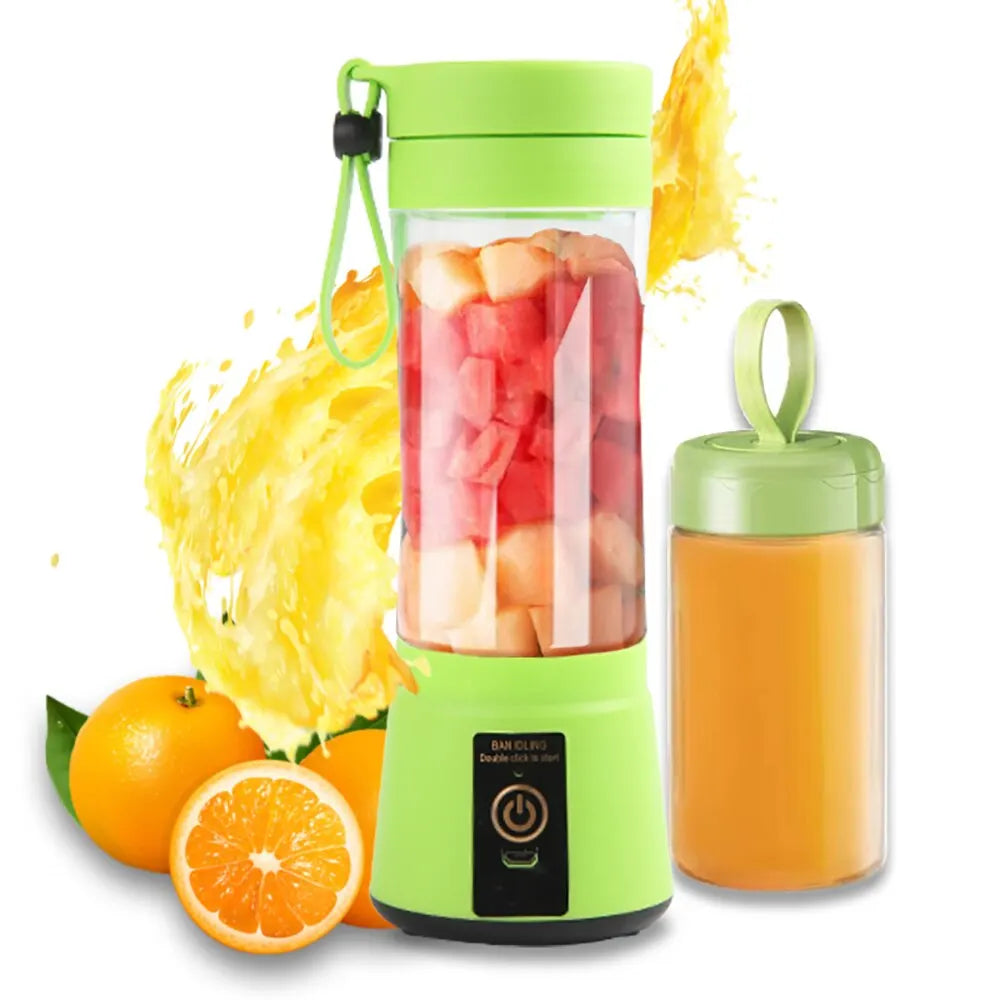 380ml Portable Electric Juicer USB Rechargeable Smoothie Blender Food Processor Fruit Mixer Compact Mini Kitchen Juicer