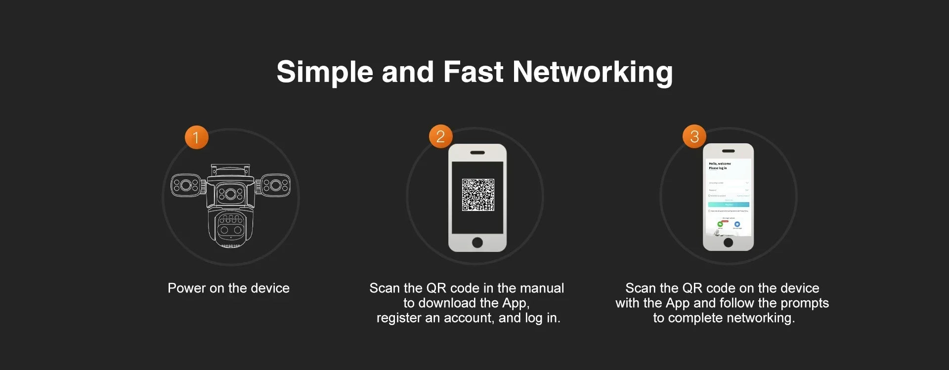 20MP 10K 4-Lens WiFi Security Camera Outdoor, 10X Zoom Auto Tracking, 4-Screen Display, Waterproof CCTV, Full Color Night Vision