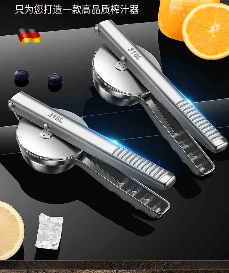 316 Stainless Steel Manual Juicer Processor Lemon Squeezer Orange Fruit Household Lemon Clip Fruit Pressing Kitchen Accessories