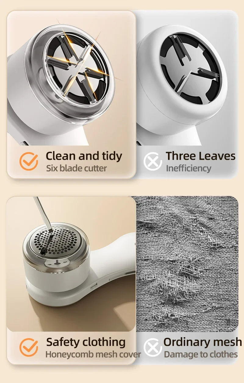Electric Lint Remover for Clothes LCD Display USB Rechargeable Portable Hair Balls Fuzz Removers Household Fabric Shaver