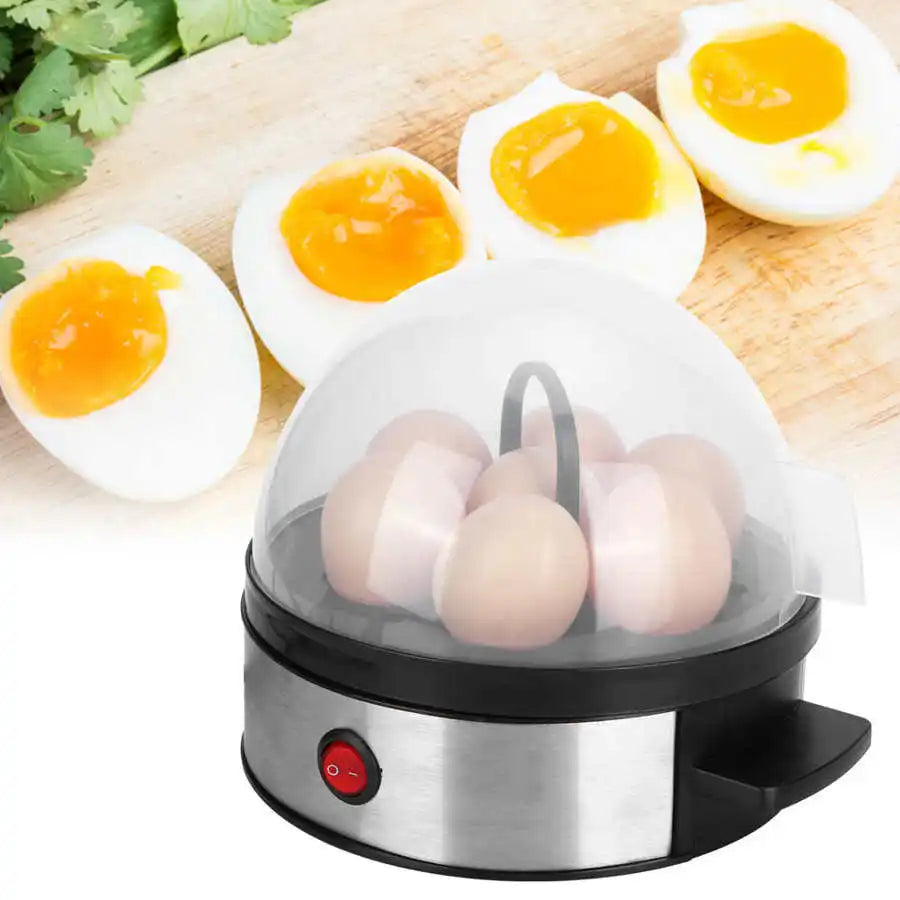 Electric Egg Steamer Cooker 7 Eggs Steamer Boiler Mini Stainless Steel Egg Cooking Machine Kitchen Home Appliance EU 220V
