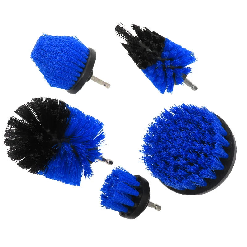 5pcs Multi-Purpose Electric Drill-Brush kit Power Scrubber Brush Car Polisher Kitchen Bathroom Cleaning Kit Toilet Cleaning Tool