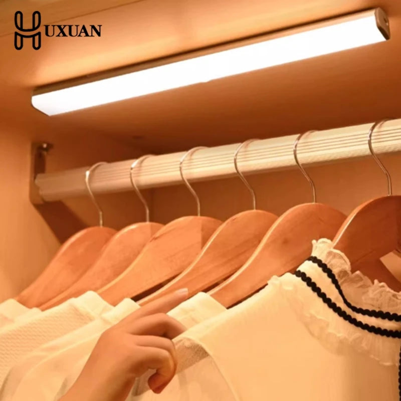 LED Motion Sensor Light Wireless LED Night Light Type C Rechargeable Light Cabinet Wardrobe Lamp Staircase Backlight For Kitchen